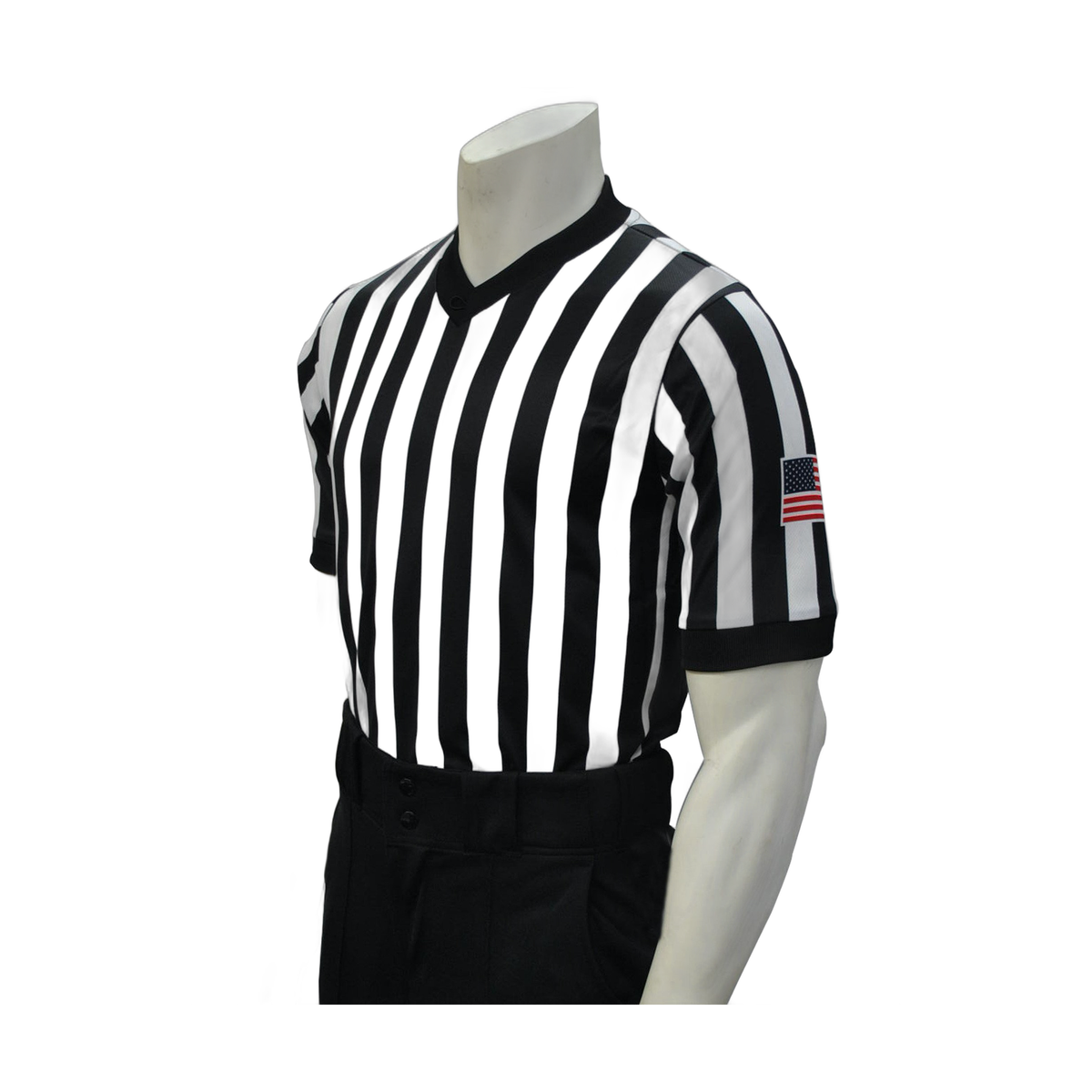 Smitty USA-201-607 Body Flex Referee Shirt w Sublimated Flag Side Panel Made in USA - in usa