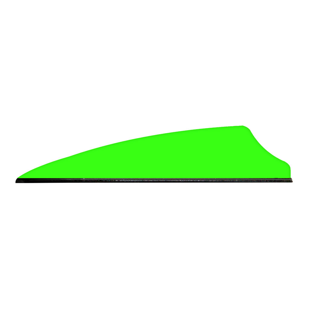 Q2i Fusion X-II Vanes in Neon Green 2.1 in. 100 pk. - Front View