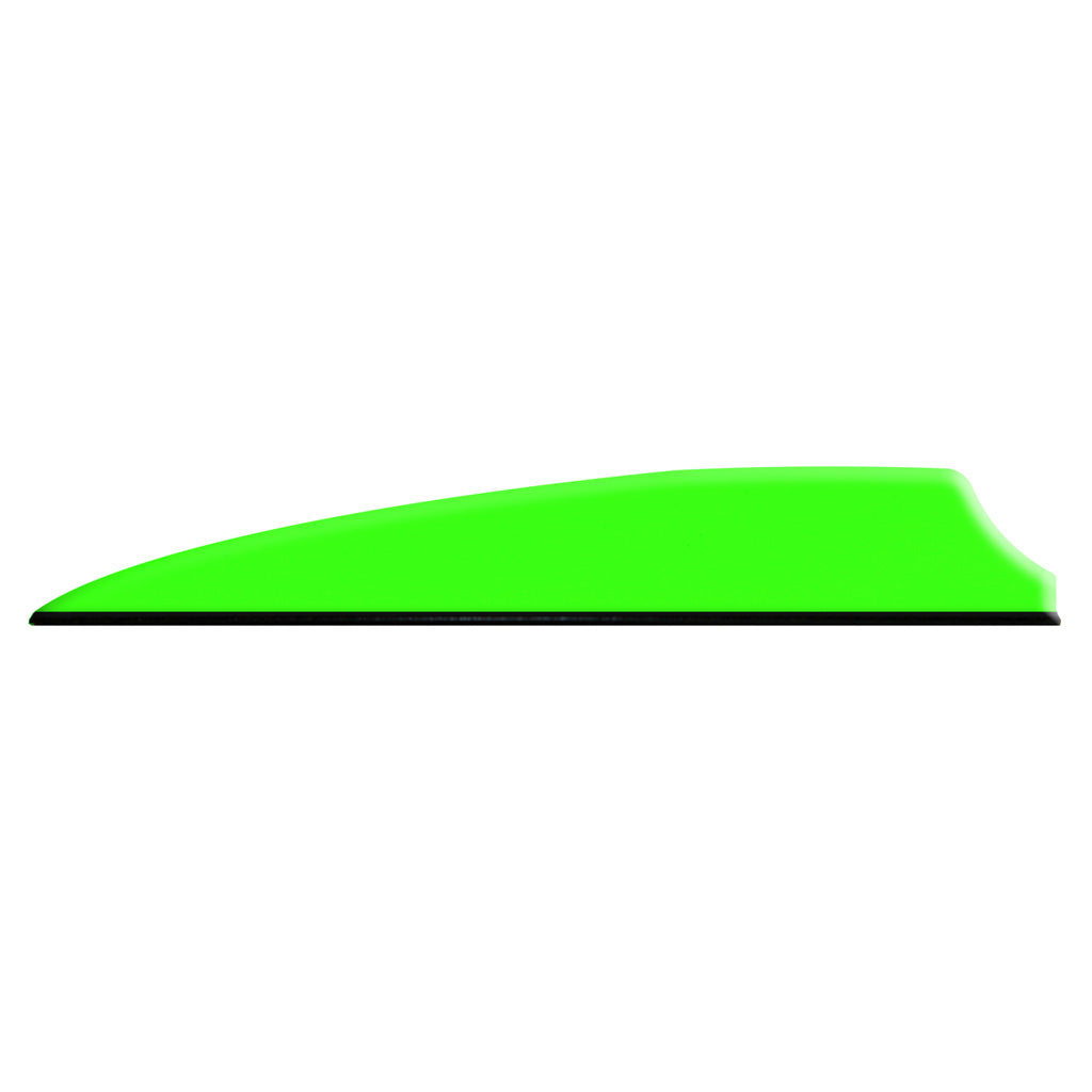 Q2i Fusion X-II Vanes in Neon Green 3 in. 100 pk. - Front View
