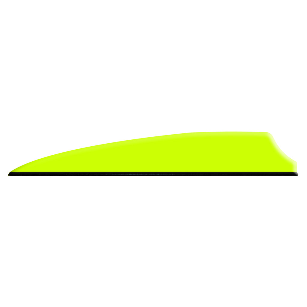 Q2i Fusion X-II Vanes in Neon Yellow 3 in. 100 pk. - Front View