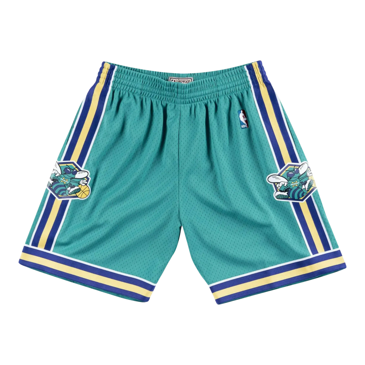 Mitchell & Ness NBA Swingman New Orleans Hornets Road 2005-06 Men's Shorts — Teal/Yellow