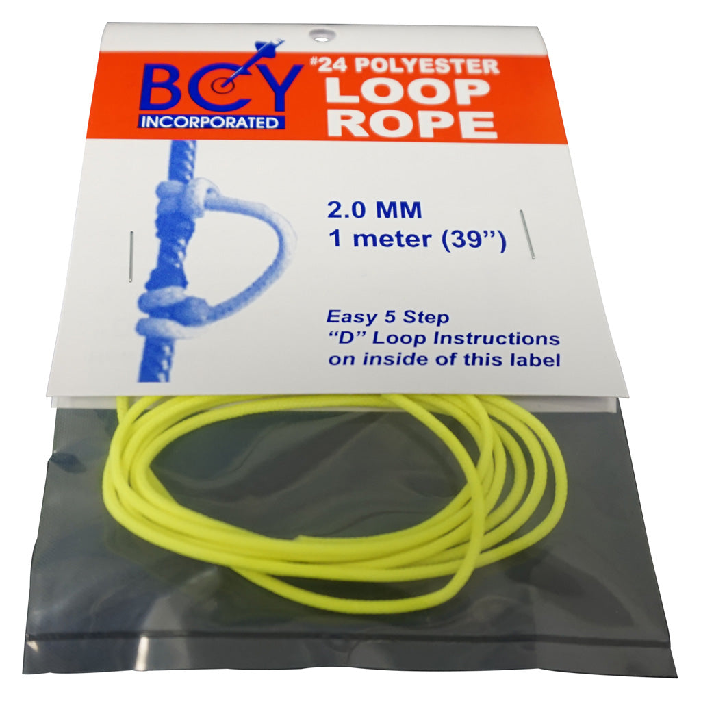 BCY 24 D-Loop Material in Neon Yellow 1m - Front View