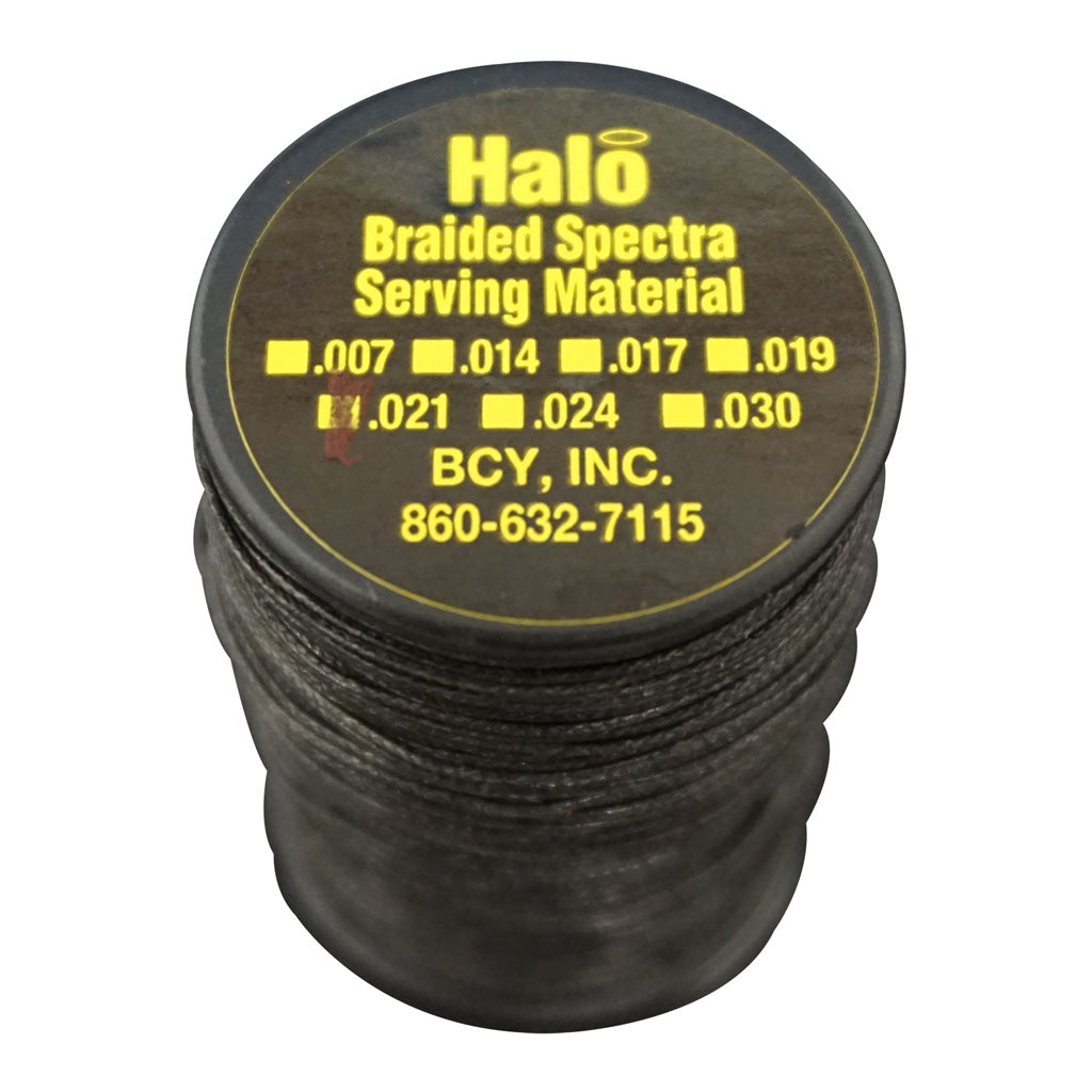 BCY Halo Serving in Black .021 75 yds. - Front View