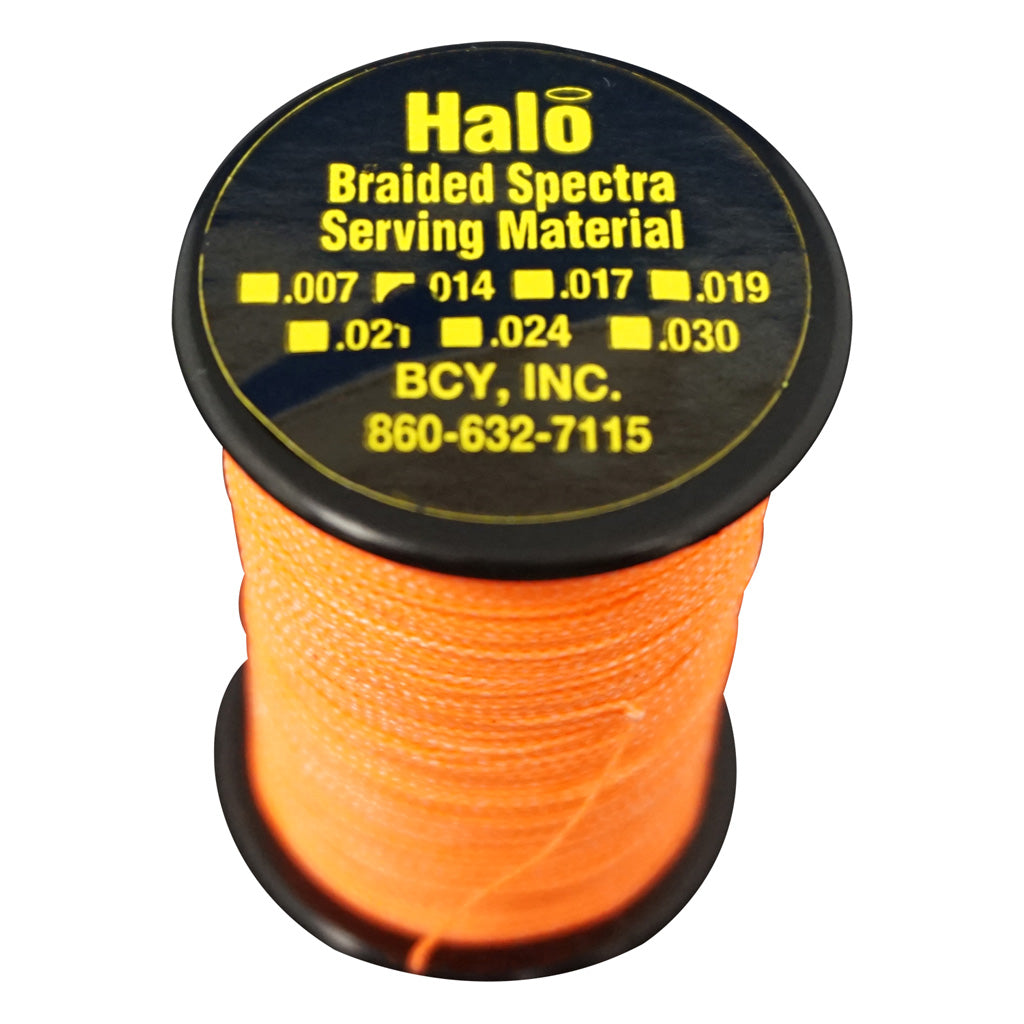 BCY Halo Serving in Neon Orange .014 120 yds. - Front View