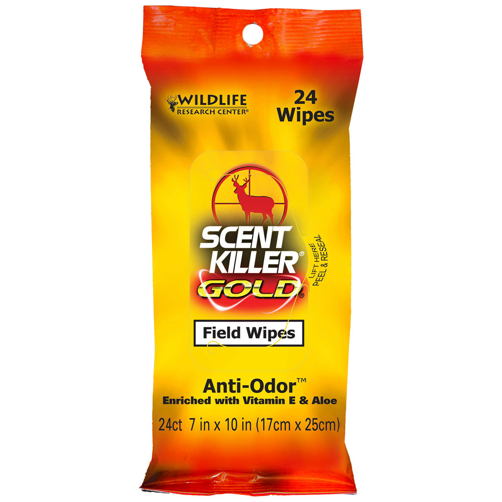 Wildlife Research Scent Killer Field Wipes Gold - Front View