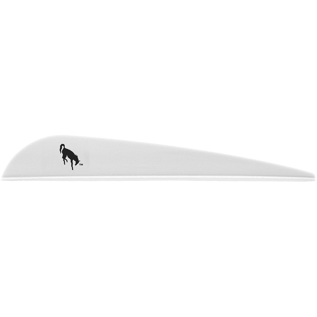 Bohning Bronco Vanes in White - Front View