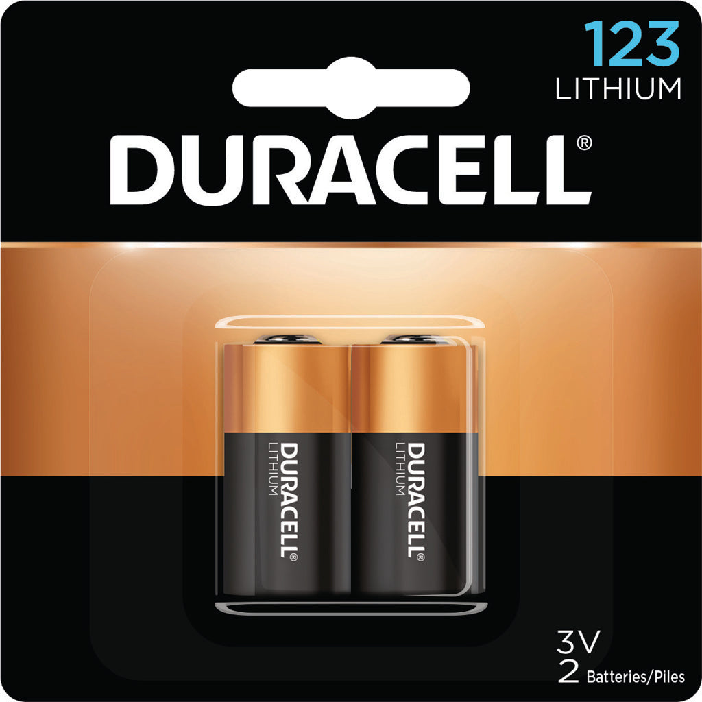 Duracell Lithium Batteries in CR123 - Front View