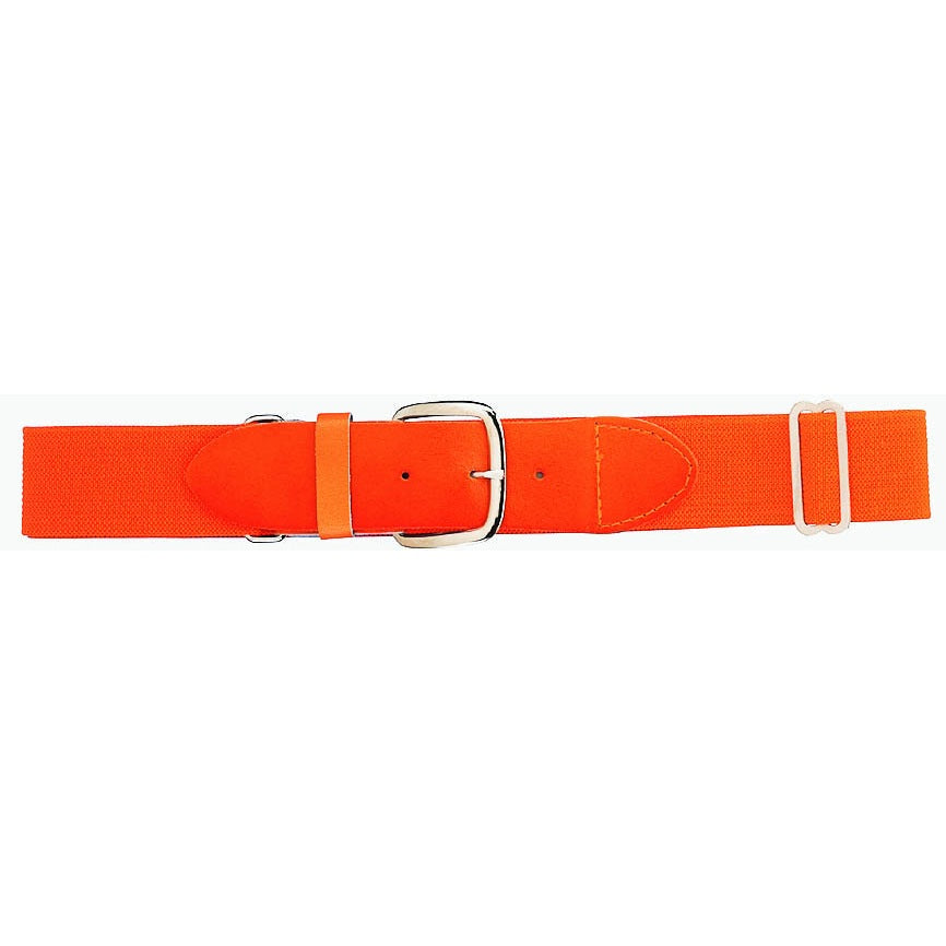 Martin Sports Adult Elastic Baseball Belt, Adjustable 32 to 46 Inch in Orange - Front View