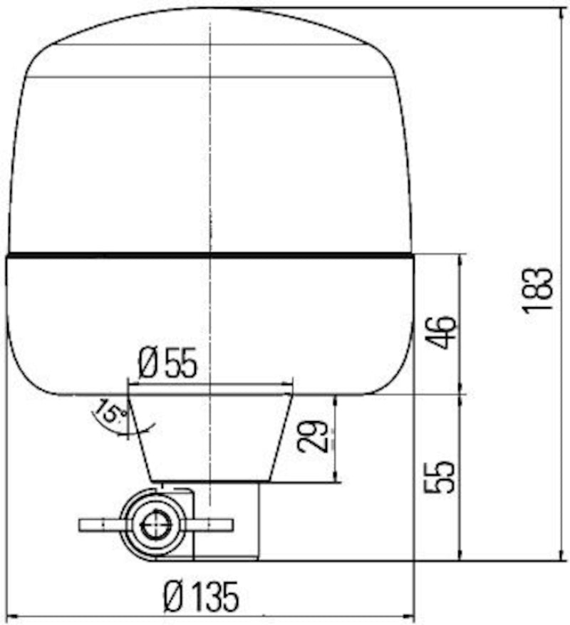 Hella Led Lamp 12/24V Amber Flex Mounting 2Rl - View 2