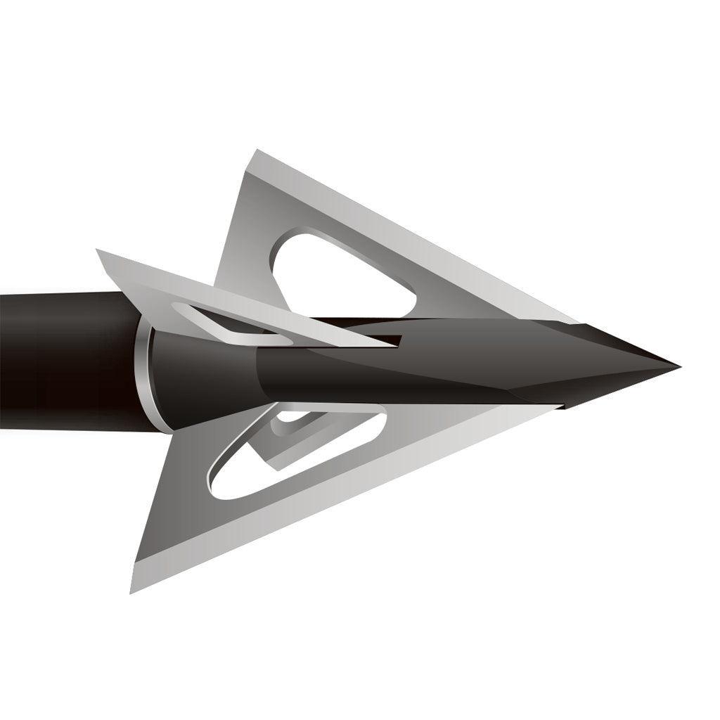 Slick Trick Viper Trick Broadheads in Black 100 gr. - Front View