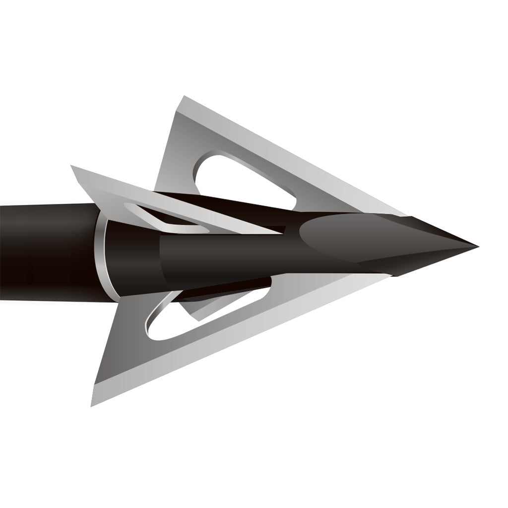 Slick Trick Viper Trick Broadheads in Black 125 gr. - Front View