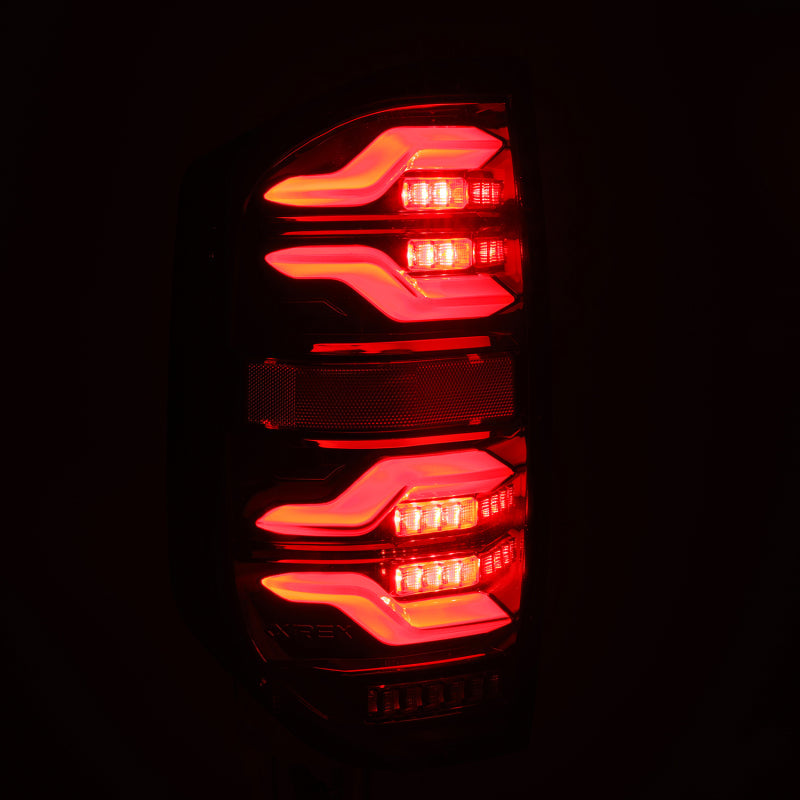 AlphaRex 14-21 Toyota Tundra LUXX LED Taillights Blk w/Activ Light/Seq Signal - View 3