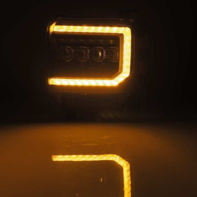 AlphaRex 14-18 GMC Sierra NOVA LED Proj Headlights Plank Style Black w/Activ Light/Seq Signal/DRL - View 5