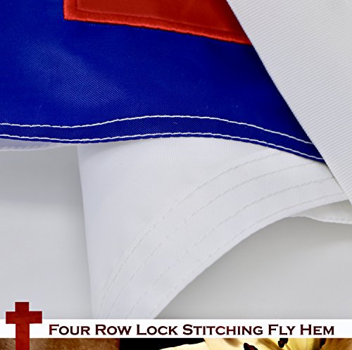 Christian Religious Cross Flag 300D Embroidered Polyester 3x5 Ft - View 4