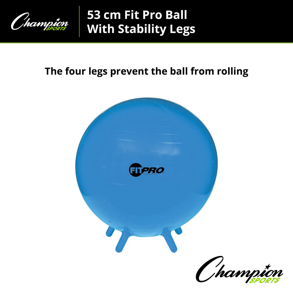 Champion Sports Fitpro Ball with Stability Legs - Alternate View 13