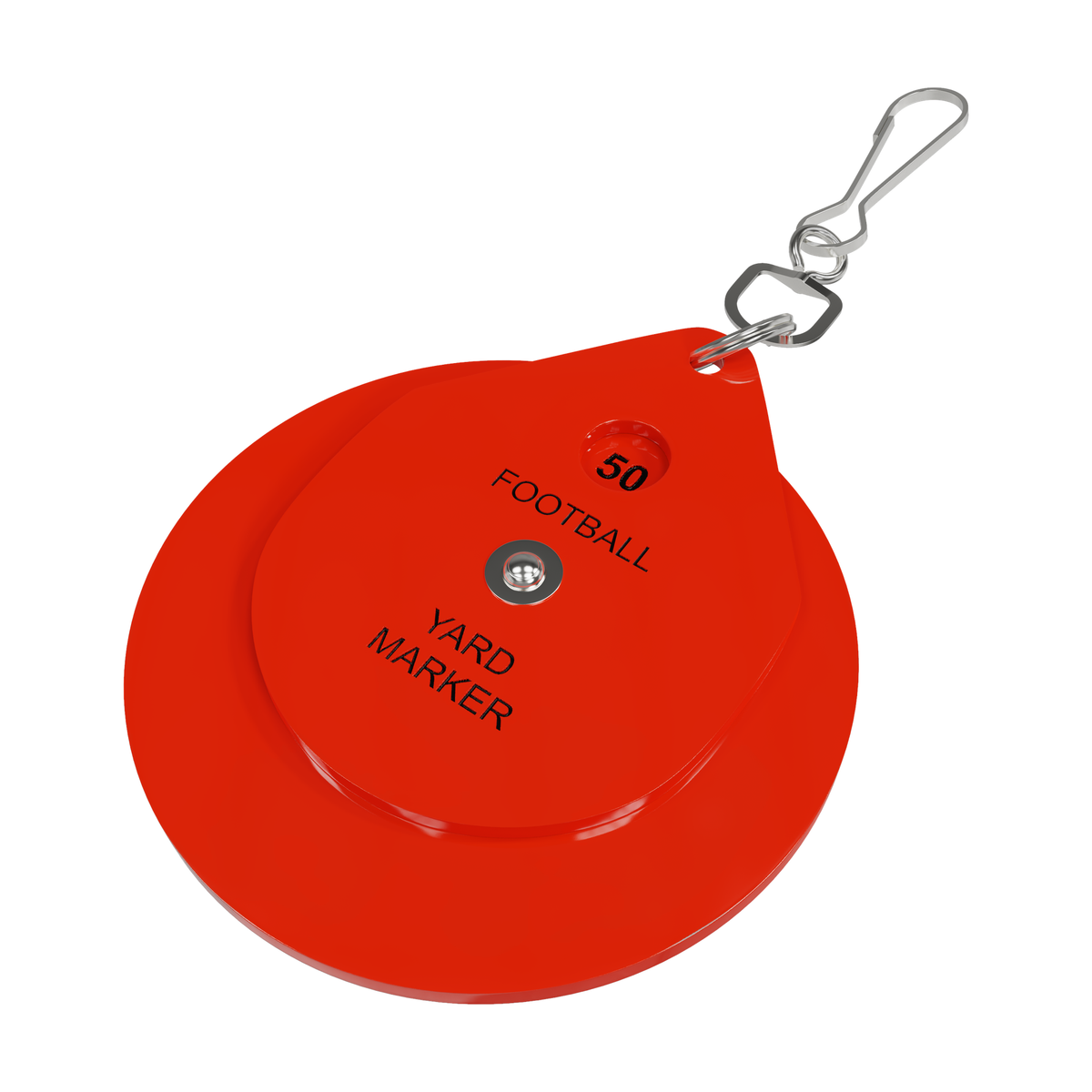 Great Call Athletics Professional Football Chain Clip Plastic Disc Yard Marker Referee Official Head Linesman Orange