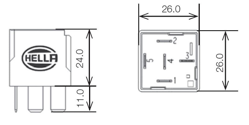 Hella Relay 12V 20/40A Spdt Res - View 2