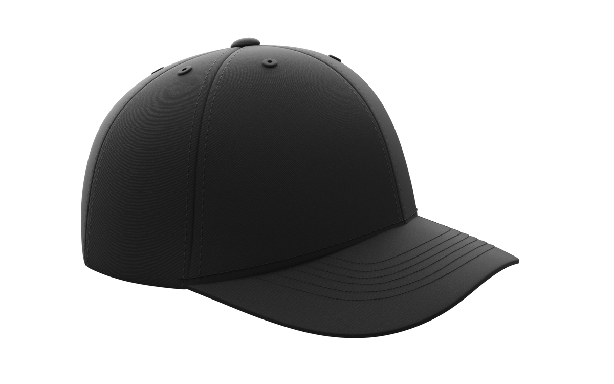 Pro Umpire Flex Fit Hat Baseball Softball Black Navy Base Plate