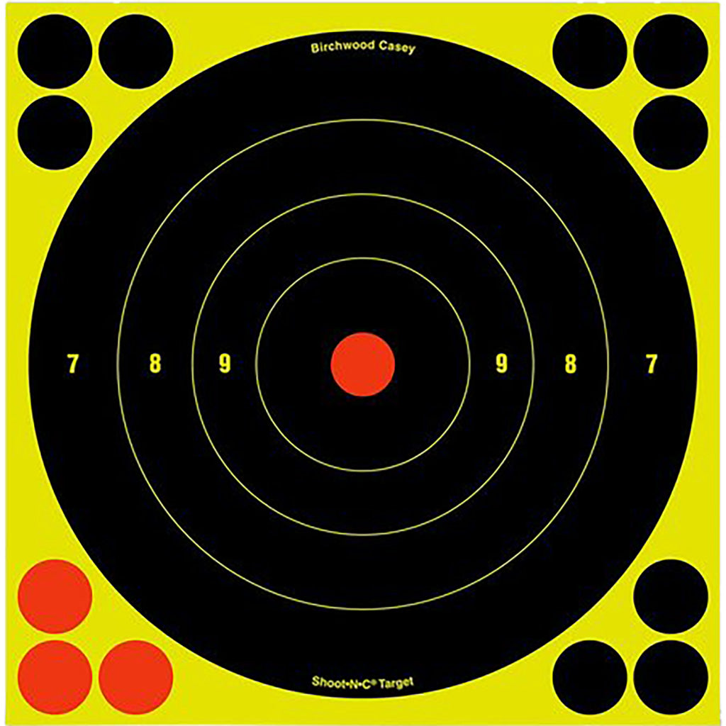 Birchwood Casey Shoot-N-C Target in Bullseye 8 in. 30 pk. - Front View
