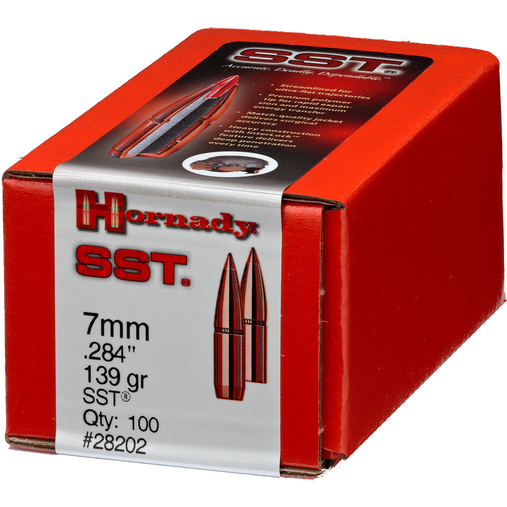 Hornady SST Bullets in 7 mm. .284 in. 139 gr. 100 pk - Front View