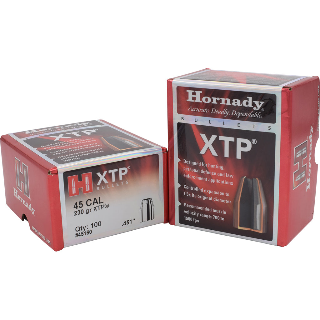 Hornady HP/XTP Bullets in 45 cal. .451 in. 230 gr. 100 pk - Front View