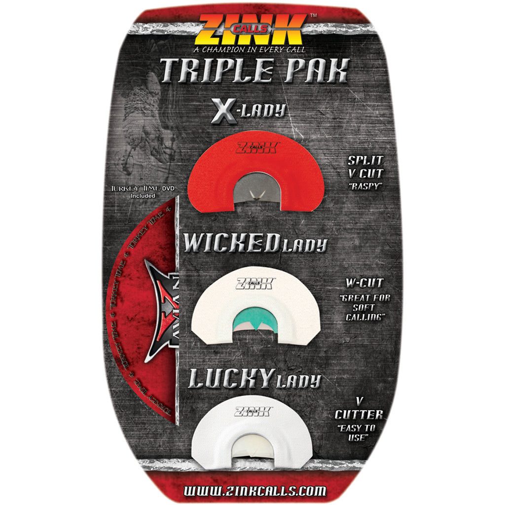 Zink Calls Zink Triple Pak Turkey Call - Front View