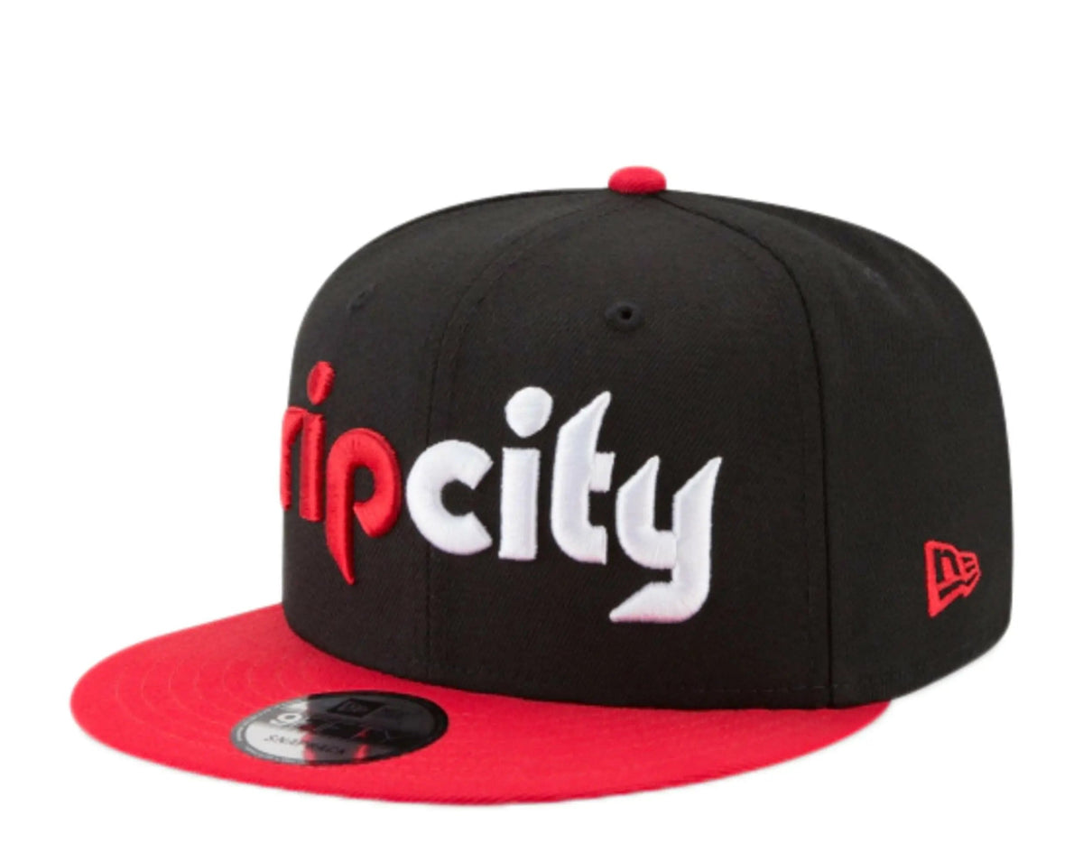 New Era 9FIFTY Men's Snapback Hat — Black/Red Adjustable Cap