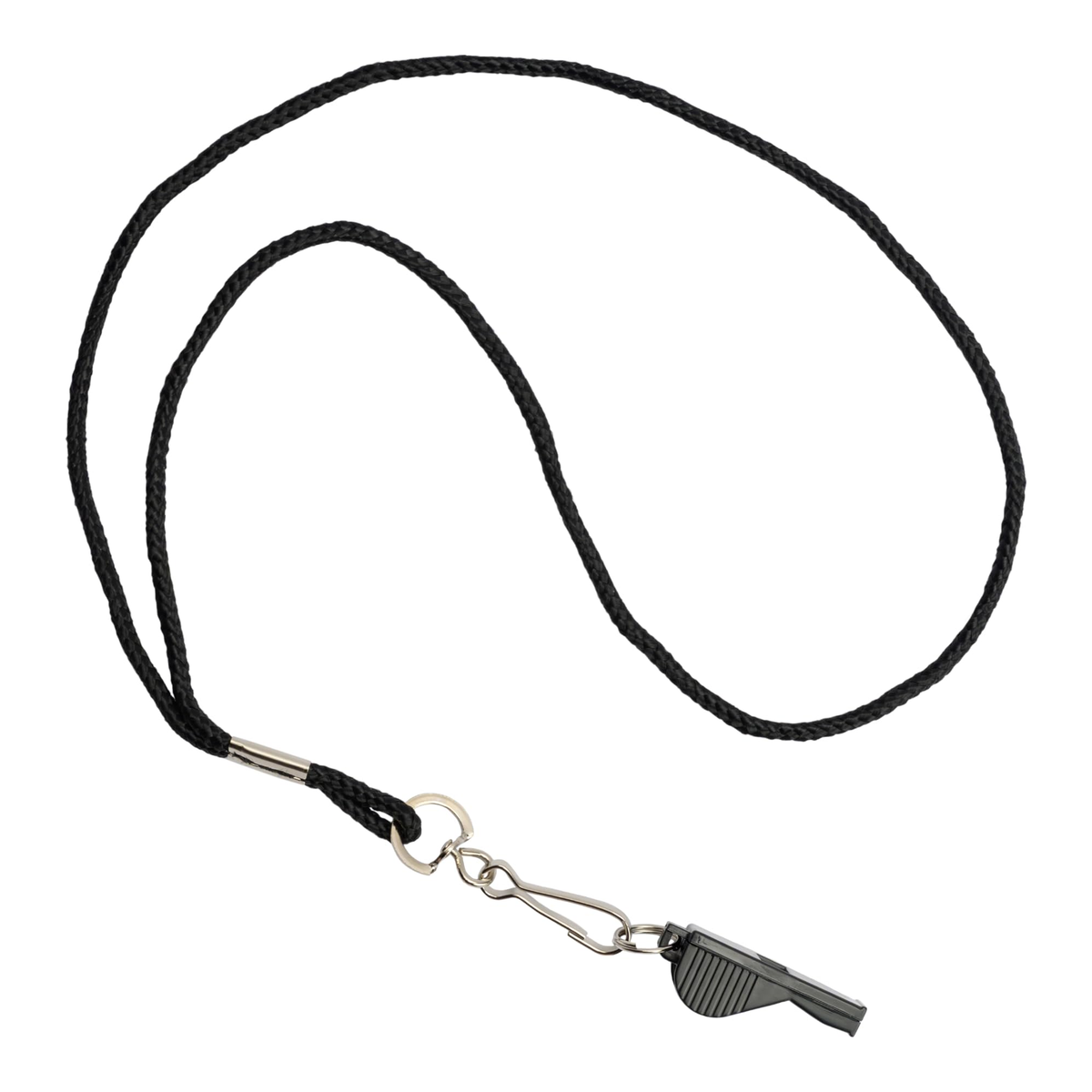 Tandem Sport Pea-Less Whistle and Lanyard, Black - Front View