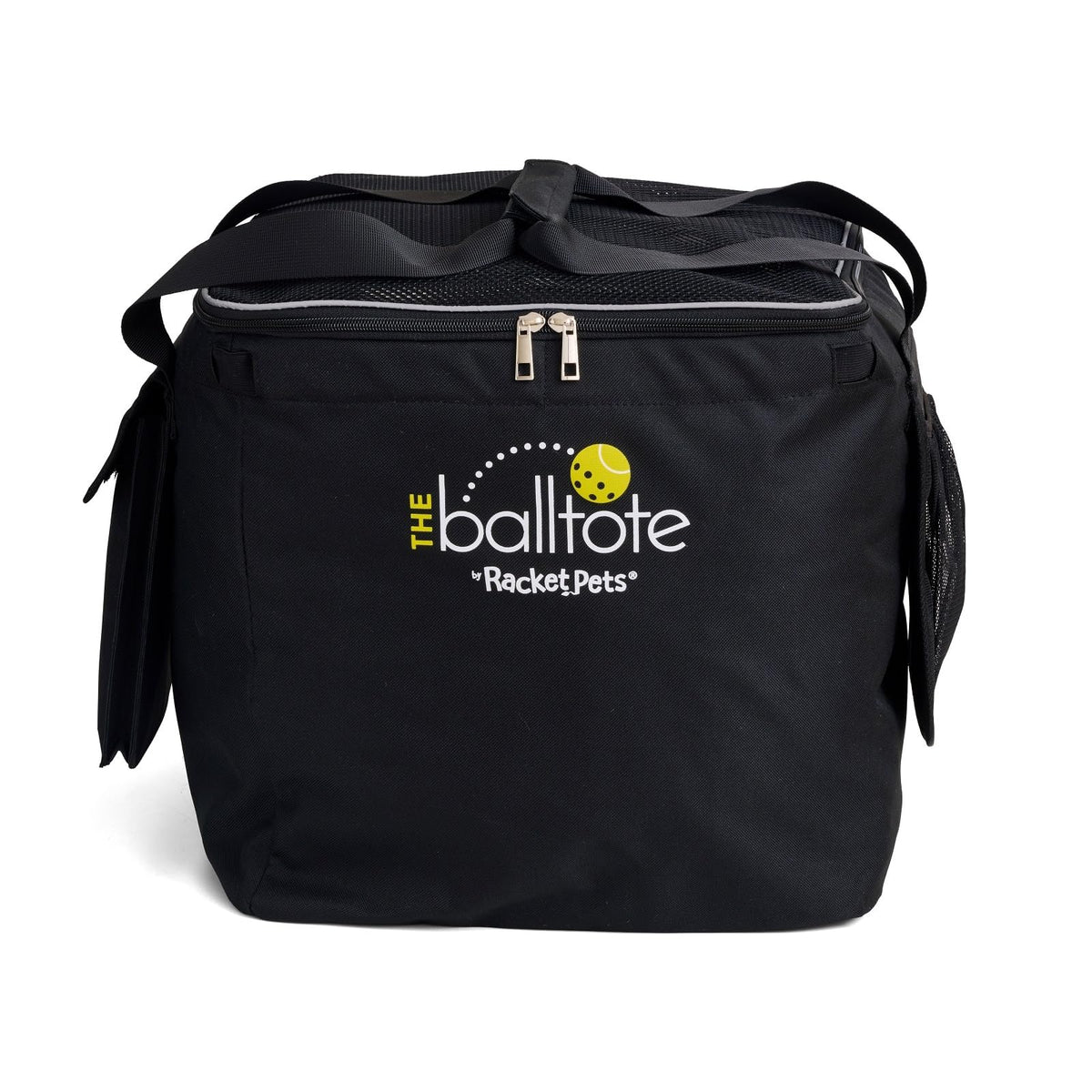 Racket Pets Ball Tote Replacement Bag for Teaching Carts in Black - Front View