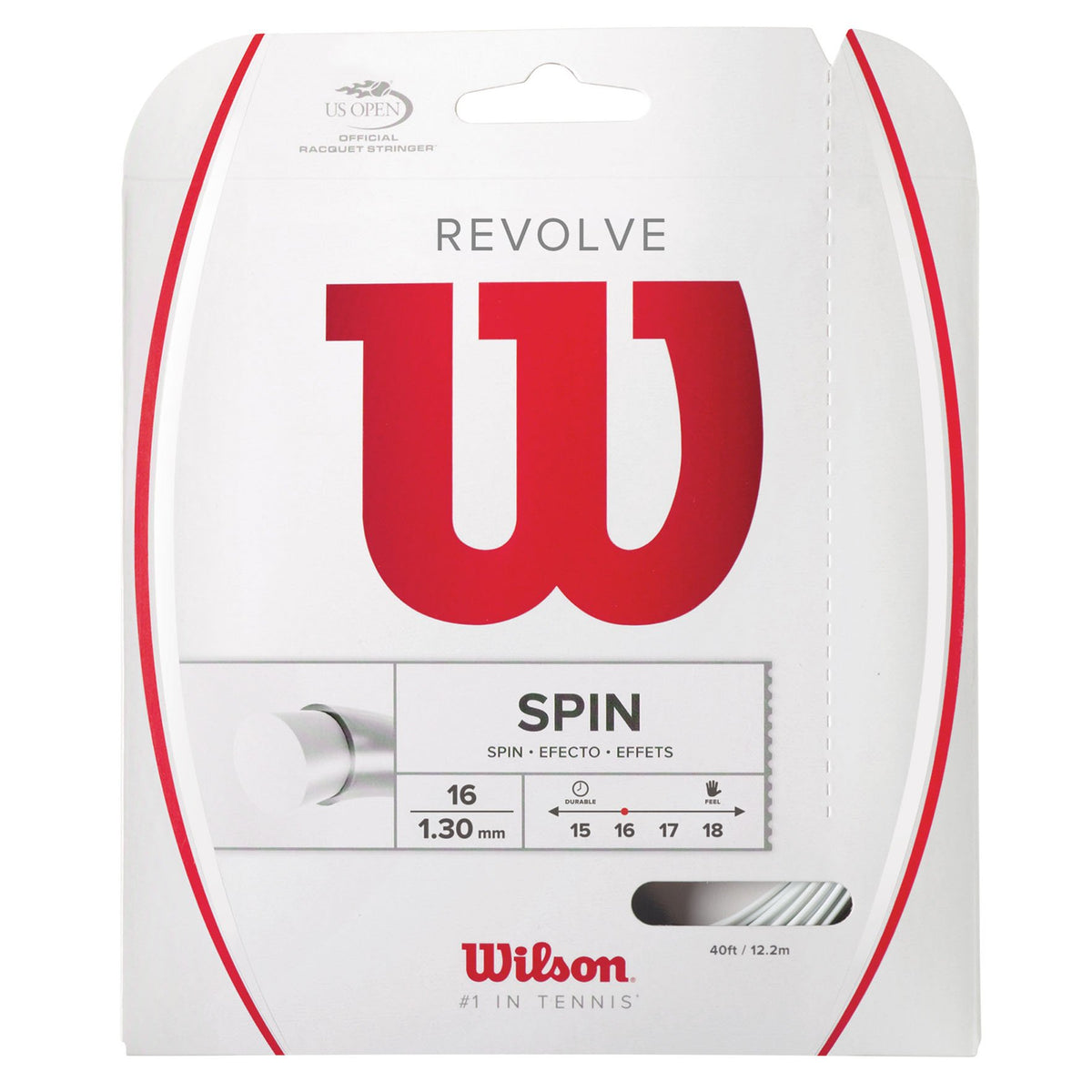 Wilson Revolve 15 Gauge Polyester Tennis String Set, Orange - alternate view 2