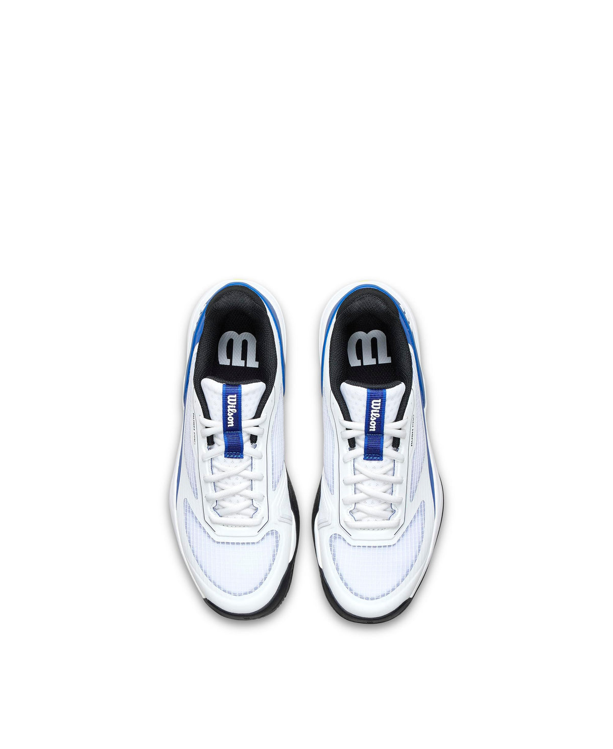 Wilson Rush Pro 5 Junior Tennis Shoes, White/Deja Vu Blue/Safety Yellow - alternate view 3