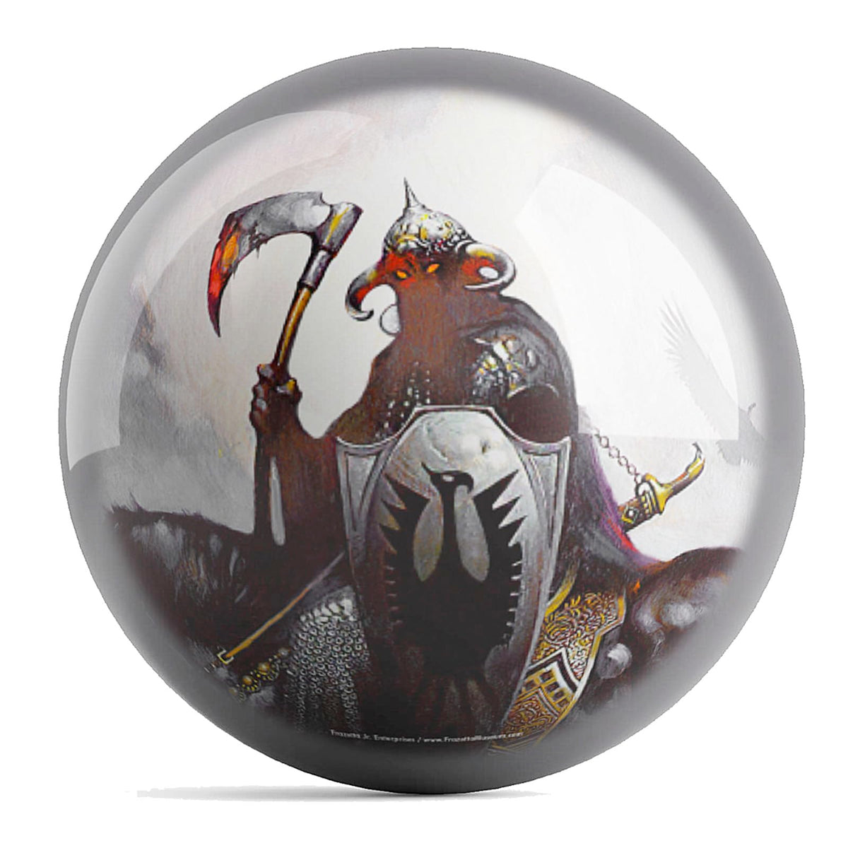 On The Ball Bowling OTB Frank Frazetta Death Dealer UNDRILLED Bowling Ball (15) - view 2