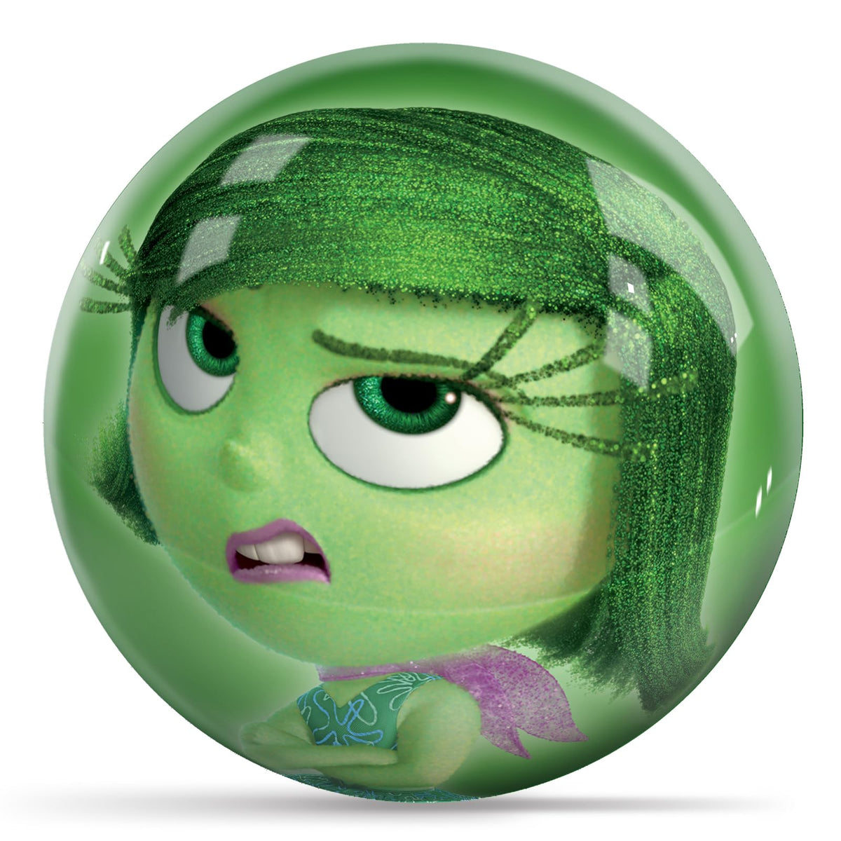 KR Strikeforce Disney Inside Out Disgust Undrilled Bowling Ball (6, Pounds) - view 2