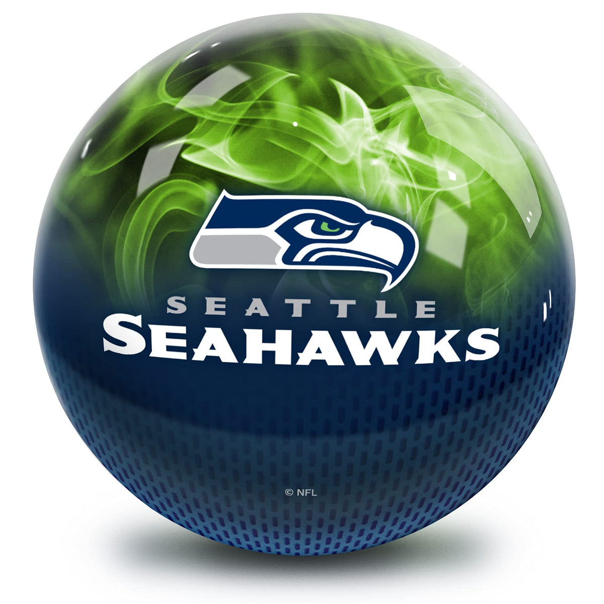 On The Ball Bowling NFL Seattle Seahawks Undrilled Bowling Ball (On Fire) - view 1