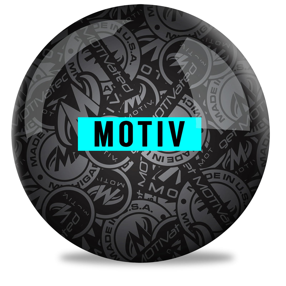 On The Ball Bowling Undrilled Motiv Polyester Spare Bowling Ball for Beginners & Pros (Stadium Teal) - view 2