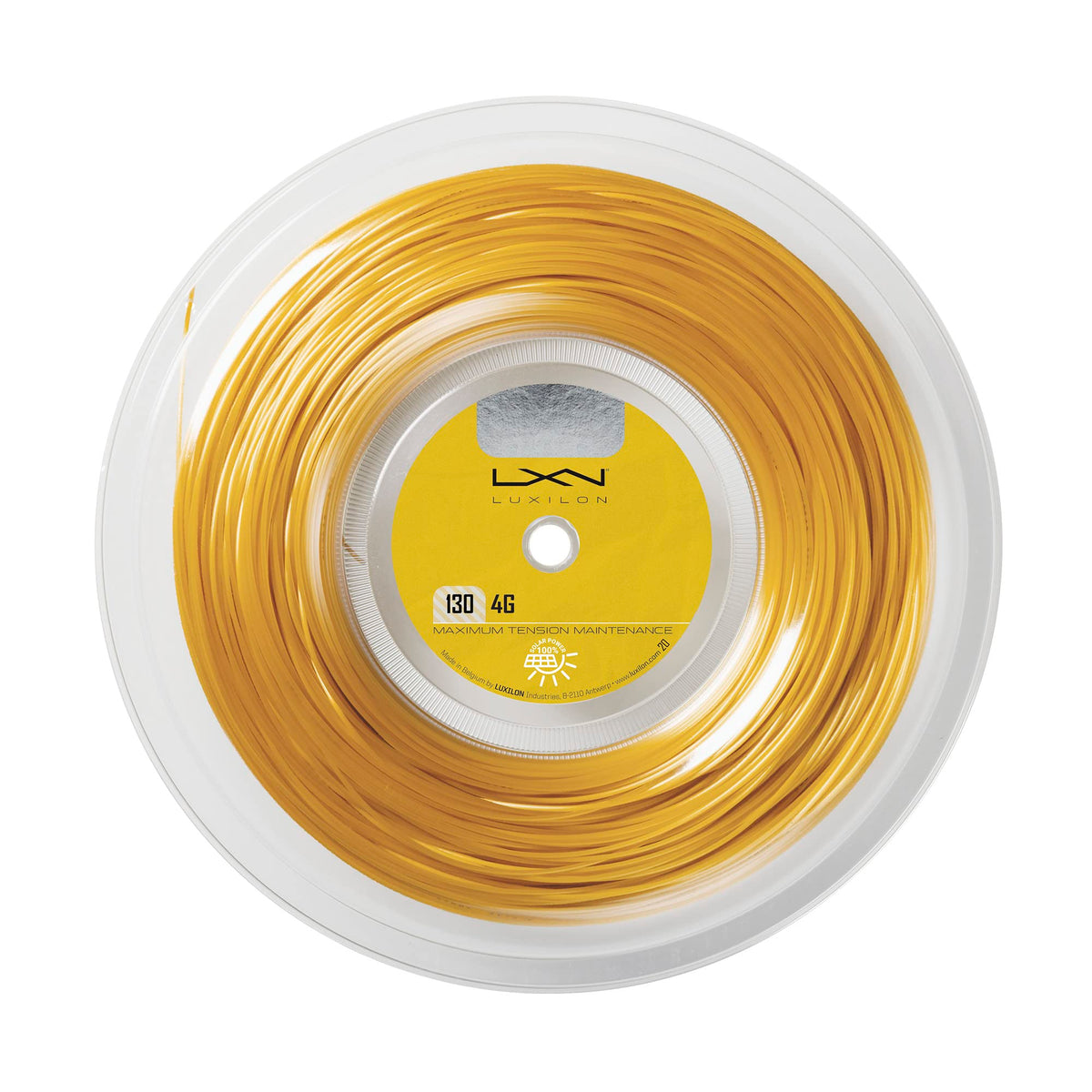 Luxilon 4G 130 16 Gauge Tennis String Reel, 200m, Gold - main view