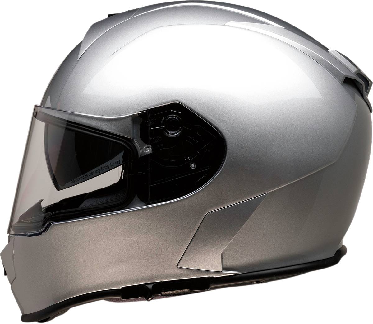 Z1R, Z1R Warrant Helmet 2XL Silver with Polycarbonate Shell and Drop-Down Sun Visor