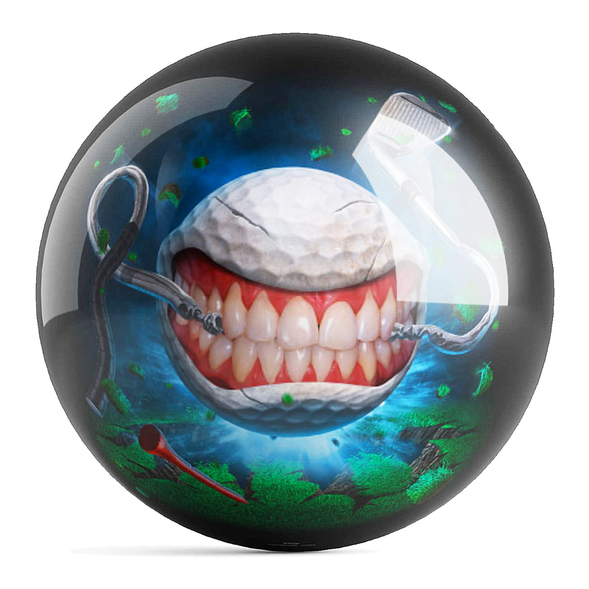 On The Ball Bowling OTB Tom Wood TEED Off Golf UNDRILLED Bowling Ball (10, Pounds) - view 1