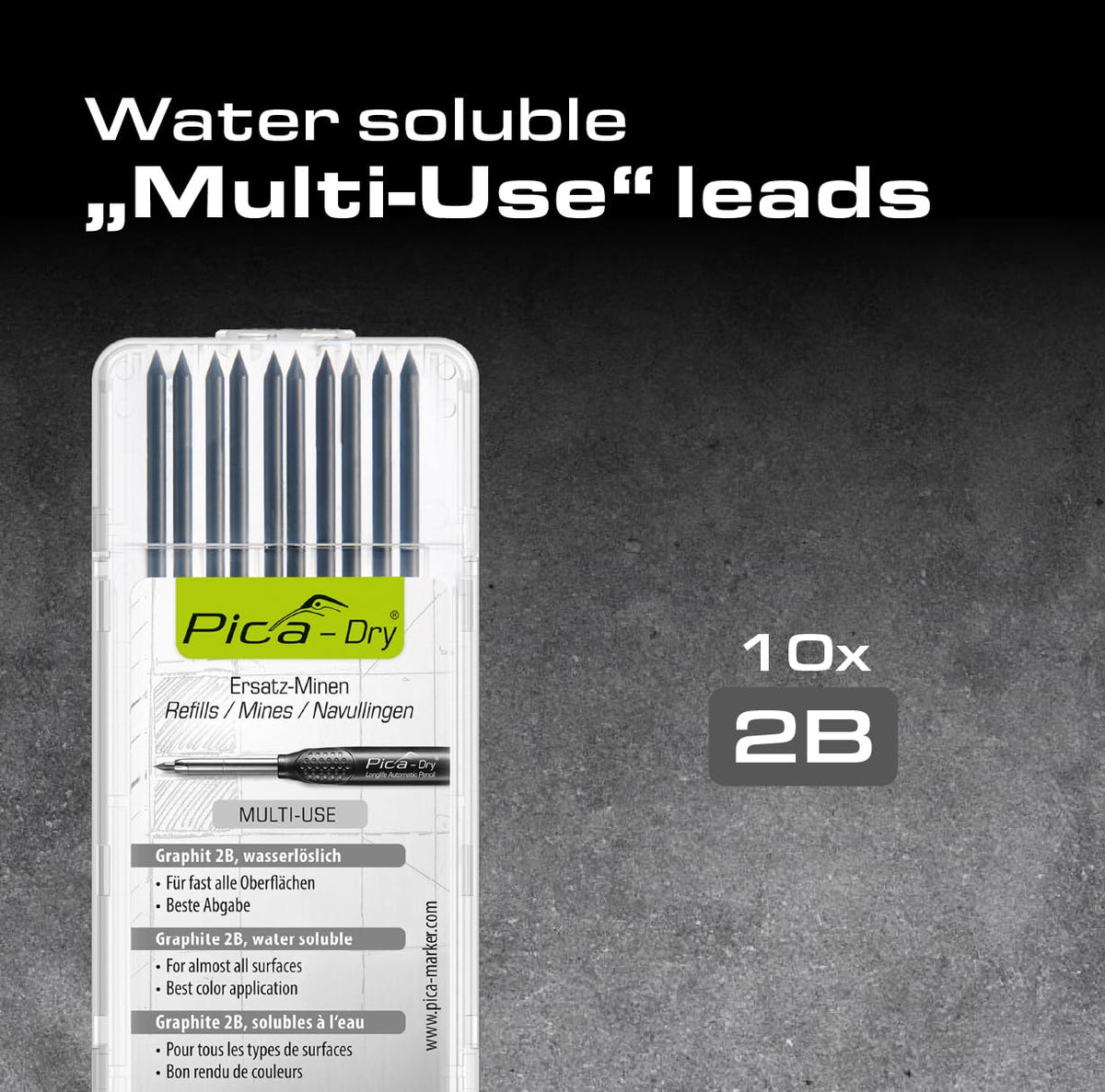 Pica Dry Graphite Refill, 4030, 10 Pack - view 2