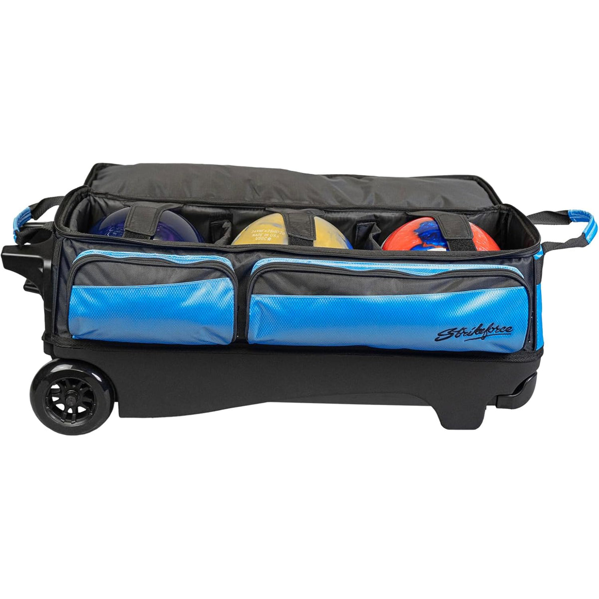 krstrikeforce-konvoy-3-ball-roller-black-caribbean-blue-bowling-bag