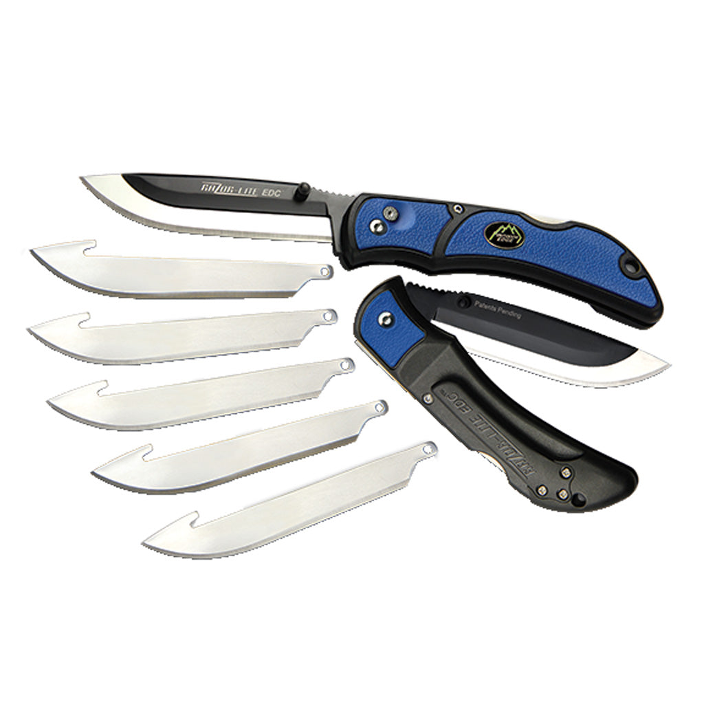 Outdoor Edge Razor-Lite EDC Knife in Blue - Front View