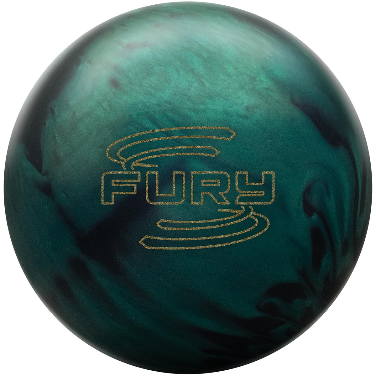 Brunswick Fury Emerald/Black Bowling Ball in Emerald/Black - main product image