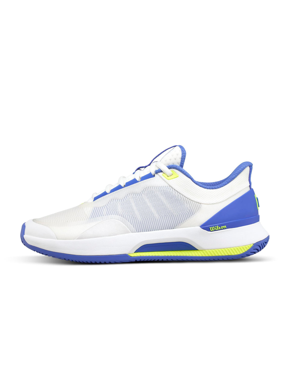 Wilson Intrigue Tour Womens Tennis Shoes, White/Amparo Blue/Safety Yellow, Size 11 - main view