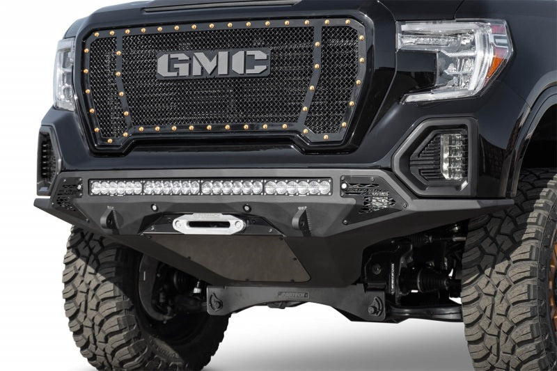 Addictive Desert Designs 2019 GMC Sierra 1500 SF Front Bumper w/ Winch Mount & Sensor Cutout - View 2
