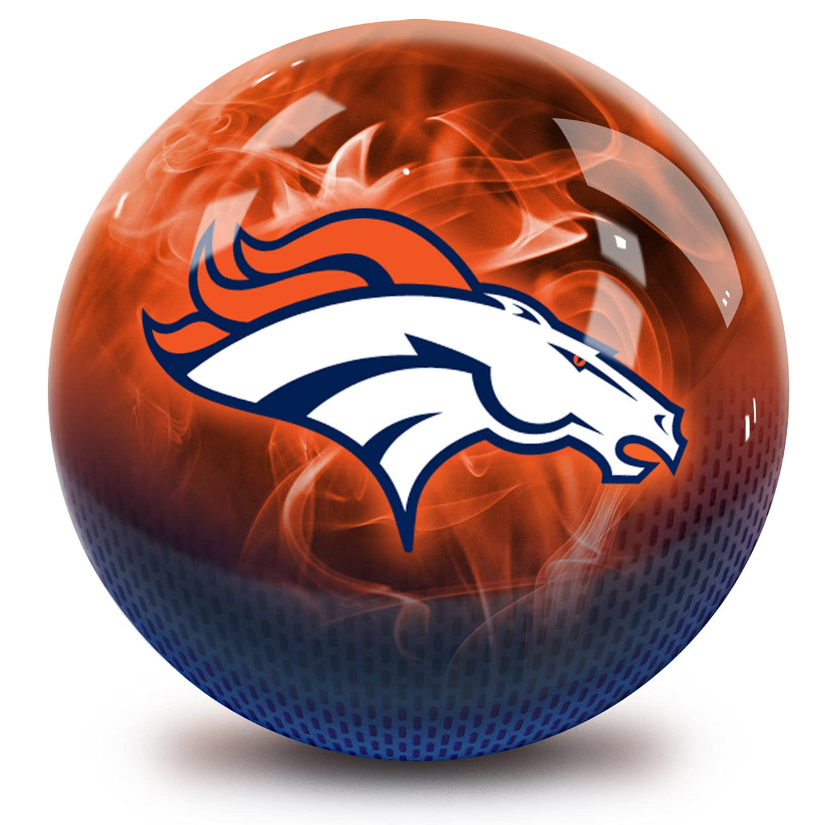 On The Ball Bowling NFL Denver Broncos Undrilled Bowling Ball (On Fire) - view 2