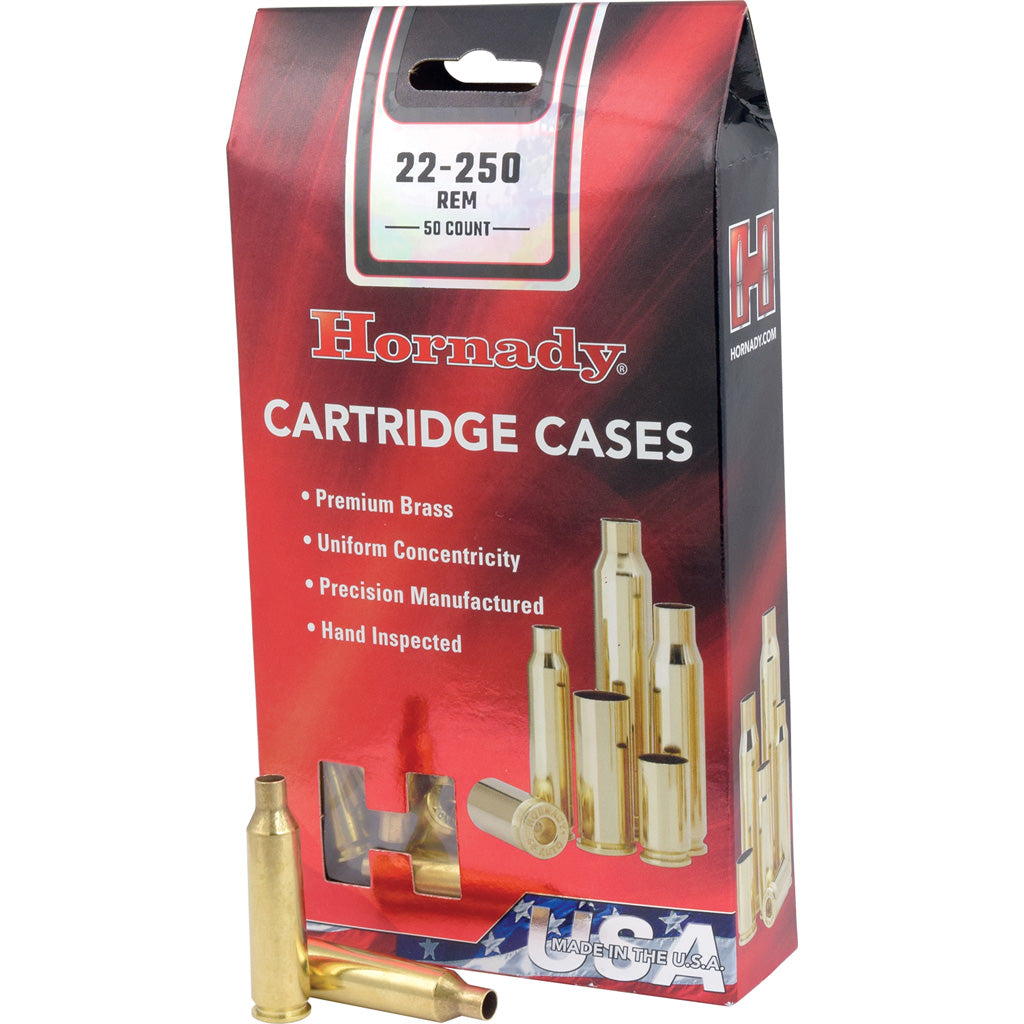 Hornady Unprimed Brass in 22-250 Rem. 50 pk. - Front View