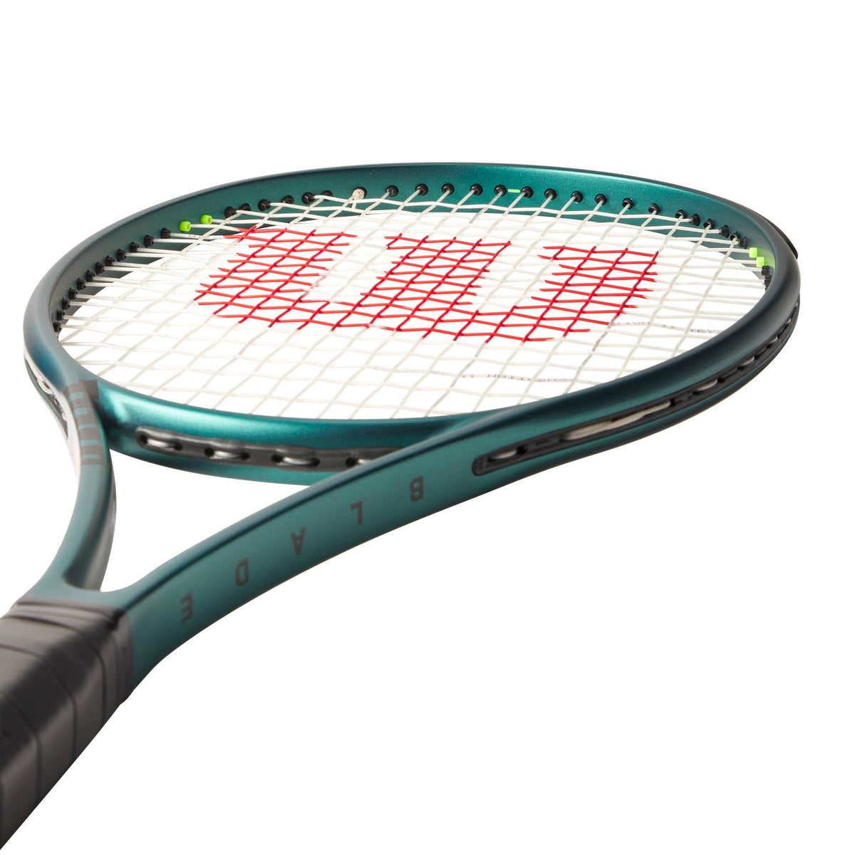Wilson Blade 98 18x20 V9 Tennis Racket, Unstrung in Emerald Green - alternate view 4