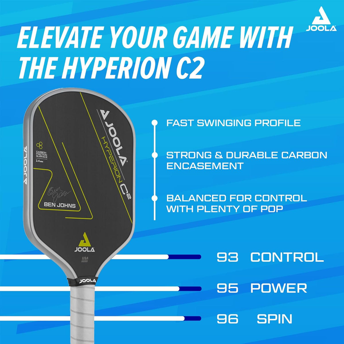JOOLA Ben Johns Hyperion C2 CFS 14 Pickleball Paddle product image