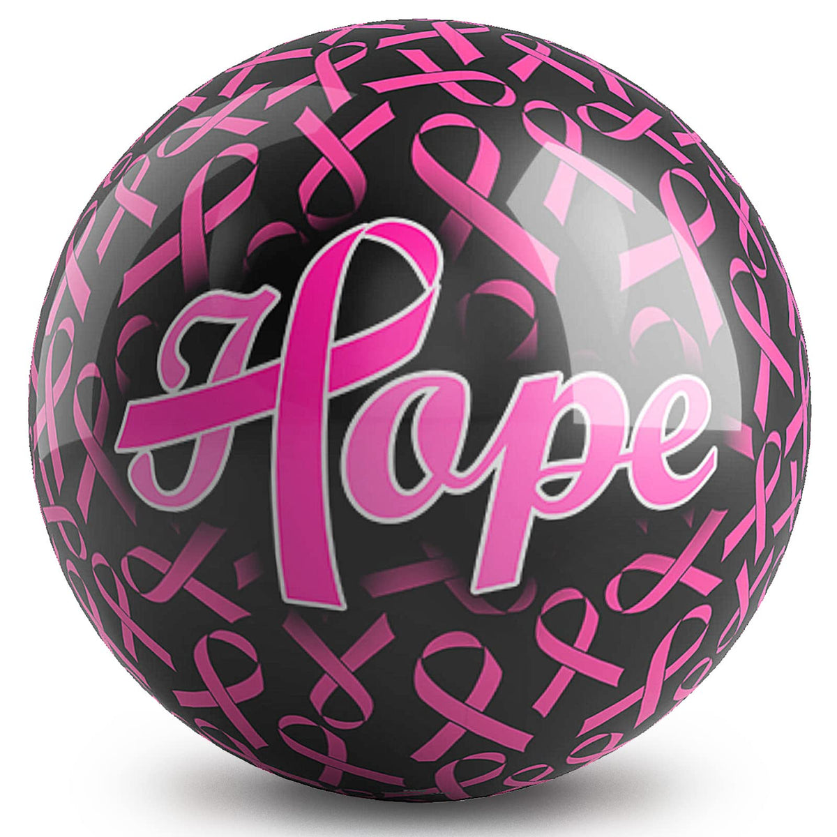 On The Ball Bowling KR Strikeforce Hope for The Cause Pink Ribbon Bowling Ball Made of Polyester (10) - view 1