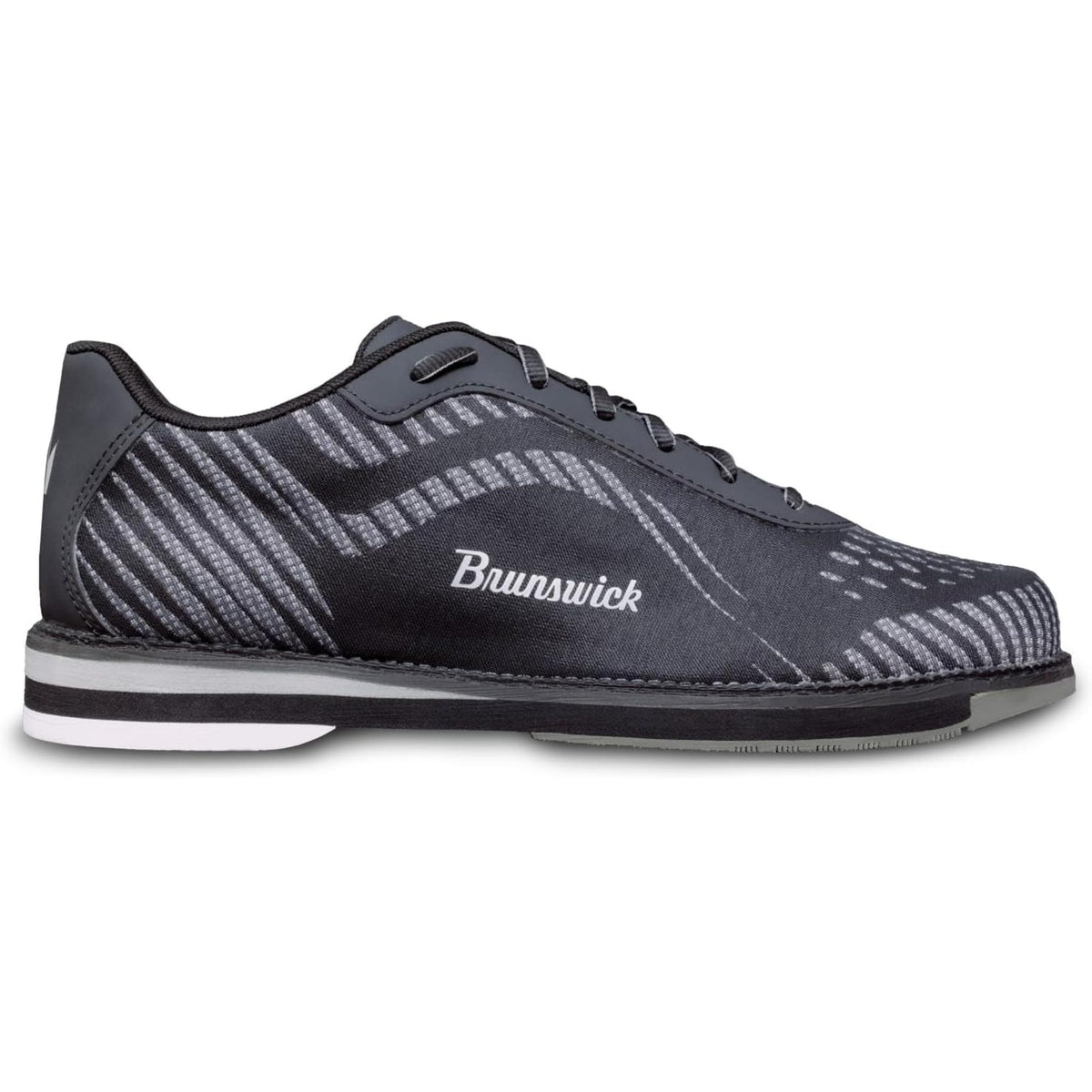 Men’s bowling shoe designed for right-handed bowlers, featuring a lace-up closure, low-profile sole, and breathable upper for comfort, stability, and controlled slide during play.